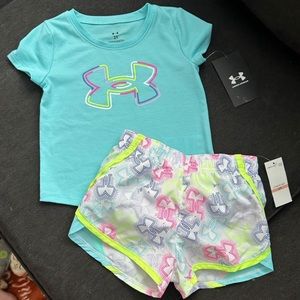 Girls 2T Under Armour Shirt and Shorts Set